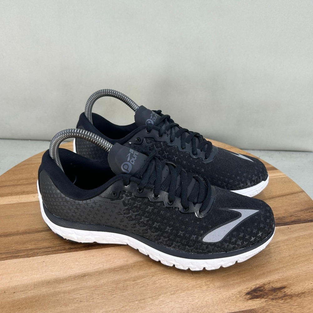 Brooks PureFlow 5 Womens Running Shoes Black White 1202071B028 Size 7.5